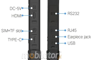 Mobipad 10DS-RTML v.2 - Wzmocniony tablet przemysłowy 10 cali z NFC, GPS, 2D skaner kodów, Android 13, 10000mAh - dla logistyki i budownictwa