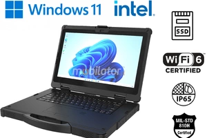 EMDOOR X14A (i7) v.3 - Wzmocniony laptop z Windows 11 PRO, 14cali FHD, 32GB RAM, 512GB SSD, klasa odporności IP65/MIL-STD