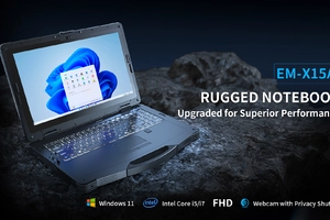 Emdoor X15A v.5 - Rugged laptop Windows 11 z GPS, 5MP kamerą, i5-1235U i ultra-jasnym wyświetlaczem 1000 nitów - dla geodetów, służb i inżynierów terenowych