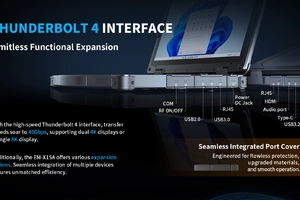 Emdoor X15A v.7 - Laptop odporny na warunki atmosferyczne z NFC, kamerą 5MP, 4G, GPS, IP65, i5-1235U i ekranem 15.6cali - dla logistyki, magazynów i serwisów mobilnych