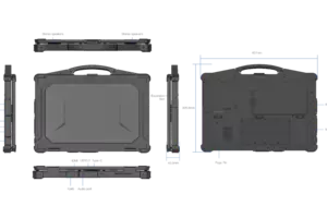 Emdoor X15A v.7 - Laptop odporny na warunki atmosferyczne z NFC, kamerą 5MP, 4G, GPS, IP65, i5-1235U i ekranem 15.6cali - dla logistyki, magazynów i serwisów mobilnych