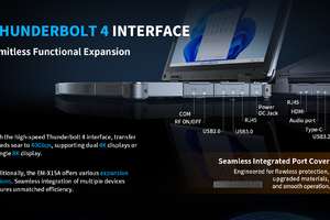 Emdoor X15A v.10 - Laptop terenowy z obsługą NFC, 4G, IP65, 16GB/1TB, czytnikiem linii papilarnych i ekranem 1000 nitów - bezpieczne rozwiązanie do pracy w trudnych środowiskach