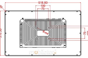 BiBox 215-I58 v.4 - Wytrzymały panel PC przemysłowy 21.5cali Full HD 1920x1080, Intel i5-8250U, RAM 8GB, SSD 256GB, ekran 1000 nitów, RS232 x2, LAN x2, IP65 na przód - Do systemów HMI i produkcji