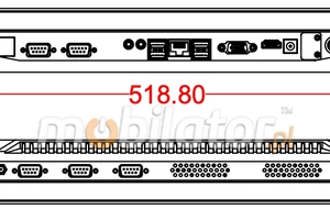 BiBox 215-I58 v.4 - Wytrzymały panel PC przemysłowy 21.5cali Full HD 1920x1080, Intel i5-8250U, RAM 8GB, SSD 256GB, ekran 1000 nitów, RS232 x2, LAN x2, IP65 na przód - Do systemów HMI i produkcji
