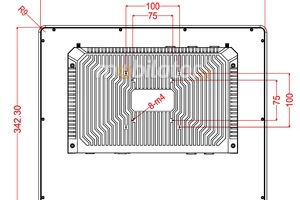 BiBox 19-I58 v.1 - Odporny panel komputerowy 19cali 250 nitów, IP65 na przedni panel, Intel i5-8250U, 8/128GB, 2x RS232, 2x LAN - Do automatyki przemysłowej i pracy w trudnych warunkach