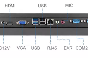 BiBox 19-I510 v.8 - Odporny komputer panelowy 19 cali - Intel i5-10210U, 32GB RAM, 1TB SSD, IP65 na przedni panel, Windows 11, VGA, HDMI - Do obsługi interaktywnych map kampusów uczelnianych