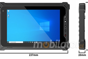 EMDOOR I87J v.4 - Rugged 8-inch industrial tablet, Windows 11, Intel N5100, 8GB RAM, 128GB storage, 8MP rear camera, 4G, 2D scanner, IP65 - ideal for logistics and transportation