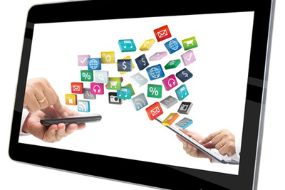 Wyświetlacz reklamowy do przestrzeni coworkingowych