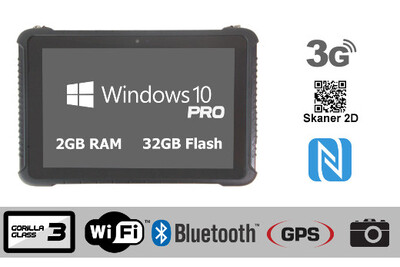 Wzmocniony wodoszczelny tablet przemysłowy Emdoor I16H NFC 2D - Win 10 Pro Licencja