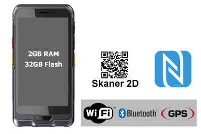 Wzmocniony wstrząsoodporny kolektor przemysłowy Emdoor I62H 2D Skaner NFC