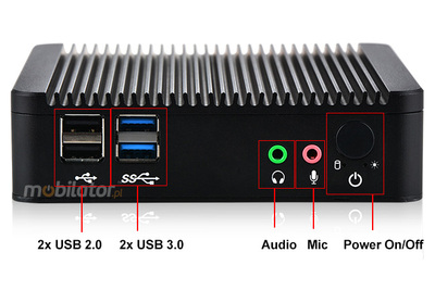 Odporny Komputer przemysłowy bezwentylatorowy z 2-oma kartami sieciowymi LAN - MiniPC yBOX - X29 (2 LAN) - J1900 Barebone