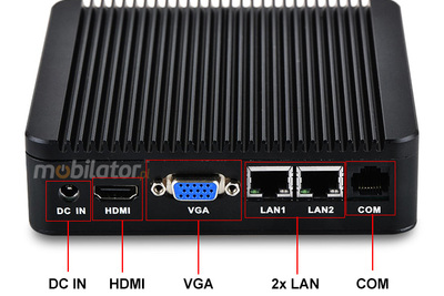Odporny Komputer przemysłowy bezwentylatorowy z 2-oma kartami sieciowymi LAN - MiniPC yBOX - X29 (2 LAN) - J1900 v.4