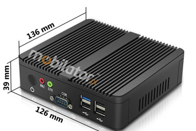 Przemysłowy minikomputer pasywny MiniPC yBOX-X30A(2LAN+2COM)-N2815 Barebone