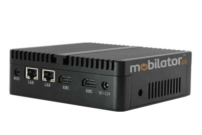 Bezwentylatorowy Mały Komputer Przemysłowy MiniPC yBOX-X30(2LAN+2HDMI)-2955U v.3