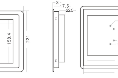 Metalowy monitor dotykowy odporny na korozję