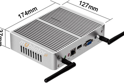Industrial mini computer with passive cooling MiniPC yBOX X32 3955U v.3