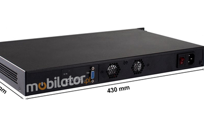 MiniPC yBOX 1U - J1900 v.3 Wzmocniony komputer przemysłowy z chłodzeniem pasywnym i 4x LAN - do szafy rakowej