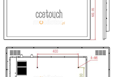 Wstrząsoodporny wzmocniony panel  metalowy, ekran dotykowy 