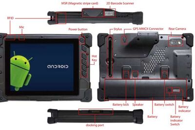 Waterproof Storage Tablet i-Mobile Android IMT-863 v.10