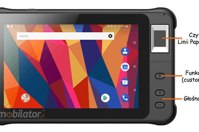 Emdoor EM-T75H v.2 - Odporny na upadki wzmocniony tablet przemysłowy z czytnikiem kodów kreskowych 1D - z norma odporności IP67 i wyświetlaczem o jasności 1000nits