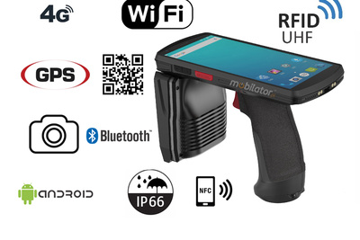MobiPad SL70 UHF v.4 - Rozszerzony o technologie NFC kolektor danych z systemem Android 9.0 i skanerem kodów 2D