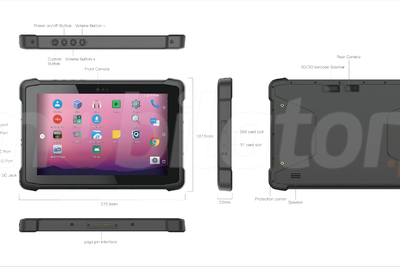 Emdoor Q11 v.1 - Przemysłowy 10-calowy tablet z normą IP65 + MIL-STD-810G i 4G, Bluetooth, 4GB RAM, dyskiem 64GB ROM oraz NFC