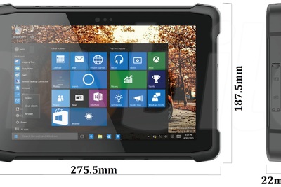 Emdoor I11H v.9 - Drop-proof 10-inch tablet with Windows 10 IoT, Bluetooth 4.2, 2D N3680 Honeywell code reader, NFC, 4G, 4GB RAM and 64GB ROM 