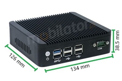 IBOX N3 v.1 BAREBONE - Wytrzymały miniPC z procesorem Intel Celeron, złączami 4x USB 2.0, 2x USB 3.0, 1x RJ-45 COM oraz 2x RJ-45 LAN