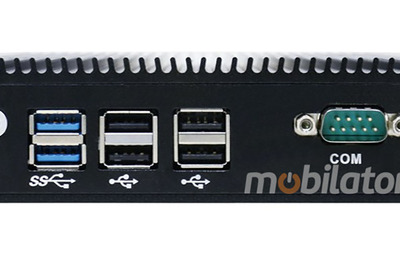 IBOX N5 v.2 - Industrial miniPC with 4x USB 2.0, 2x USB 3.0, 1x DP, 2x RJ-45 LAN, WiFI and BT, 4GB RAM and 64GB SSD connectors