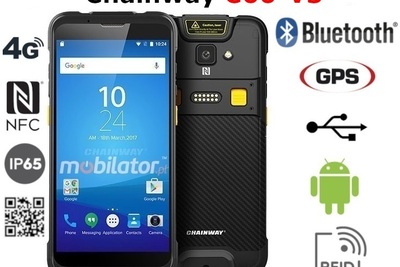 Mobilny kolektor  Wielofunkcyjny 5.5 calowy Wytrzymały energooszczędny ze  skanerami UHF RFID i kodów kreskowych 2D Chainway C66-V3 