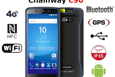 Przemysłowy kolektor o wzmocnionej konstrukcji  na magazyn  z modułem NFC  Chainway C90 