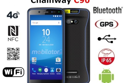 Wytrzymały energooszczędny Przemysłowy kolektor danych Odporny na pył i wodę Terminal mobilny  Chainway C90