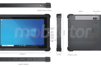 Wstrząsoodporny 10.1 calowy tablet przemysłowy  z wydajnym procesorem Intel Core i7-8550U  Emdoor I12U