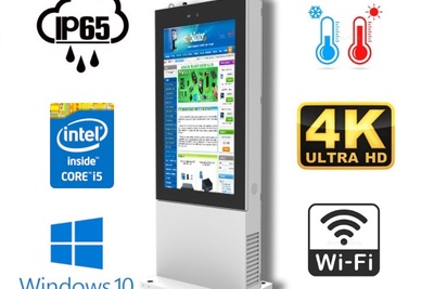 zarządzanie ekran 4K Trex 75 cali  Windows 10 PRO Intel Core i5 norma odporności IP65 WiFi system grzewczy