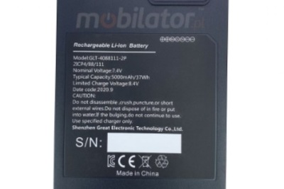 Pojemna bateria na wymianę do kolektora danych MobiPad H-H4, H-H5