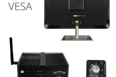 HyBOX H3-4LAN - Energooszczędny miniPC przemysłowy w metalowej obudowie do użytku w transporcie i na magazynie