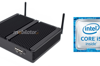 HyBOX TH5 Odporny komputer przemysłowy Wielofunkcyjny małych rozmiarów Wydajny bezwentylatorowy z  procesorem Intel Core i5