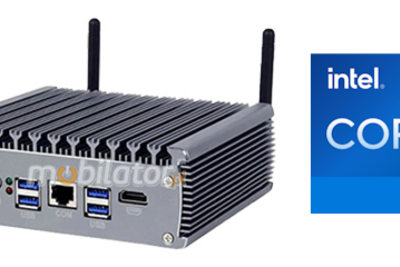 MiniPC yBOX-X56 I7 1165G7 8GB RAM 256GB SSD M.2 v3  - Kompaktowy budżetowy komputer przemysłowy bezwentylatorowy szybki procesor i7 fanless wakeon LAN