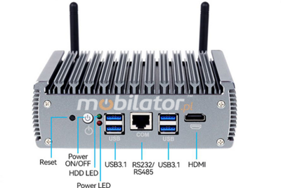 yBOX-X56-(6LAN)-I5 1135G7 Przystosowany do przemysłu i biura MiniPC 8GB RAM, 128GB SSD, WIFI, Bluetooth