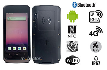 MobiPAD V20 – wygodny i poręczny terminal danych z NFC, idealny do magazynu, ze skanerem kodów kreskowych 1D/2D Zebra SE5500 i LF RFID 125khz, 4GB RAM i 64GB ROM