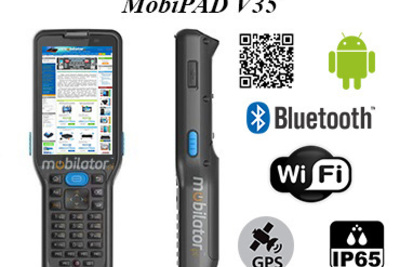 MobiPAD V35 – 3.5 calowy wytrzymały terminal danych odporny na upadki, niskie i wysokie temperatury ze skanerem kodów 2D, 3GB RAM i 32GB ROM