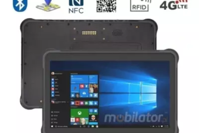 MobiPad Cool W311 - pancerny tablet przemysłowy z NFC, IP65, skaner 2D Honeywell N4680, 16GB RAM, 512GB SSD, Intel Core i5, 10.1 calowy ekran 500 nits, Windows 10 Pro, 4G LTE, Bluetooth 4.2, WiFi, HDMI, USB 3.0