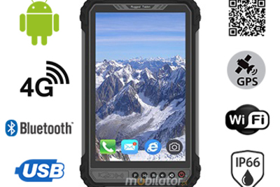 MobiPAD 9TS-6A - Nowoczesny tablet do pracy w terenie, Android 11, wyświetlacz 8 cali 1280x800, 1000 nits, skaner 2D Newland N1, 4GB RAM, 64GB ROM, LTE 4G, procesor 8x2.0GHz, WiFi, Bluetooth, NFC, kamery 5mpx/21mpx, GPS, bateria 10000mAh