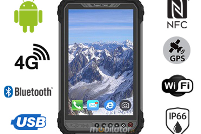 MobiPAD 9TS-6A - Wytrzymały tablet roboczy z Androidem 11, 8-calowy ekran dotykowy 1280x800, jasność 1000 nits, NFC, 4GB RAM, 64GB ROM, procesor 8x2.0GHz, LTE 4G, Bluetooth, WiFi, kamery 5mpx/21mpx, GPS, pojemna bateria 10000mAh