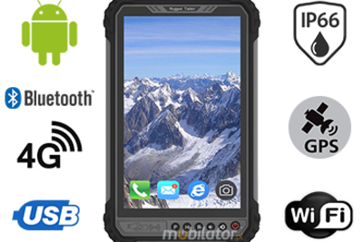 MobiPAD 9TS-6A - Przemysłowy tablet z Wysokiej precyzji GPS, Android 11, ekran 8 cali 1280x800, 1000 nits, odporny na wstrząsy i upadki, pyłoodporny i wodoodporny IP66, 4GB RAM, LTE 4G, WiFi, Bluetooth, bateria 10000mAh