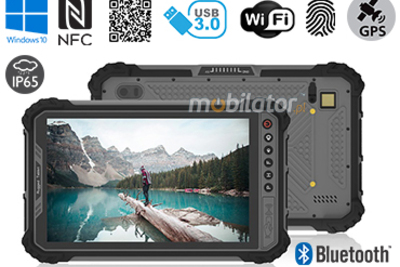 MobiPAD 9TS-M - pancerny tablet przemysłowy z NFC, skanerem 2D i czytnikiem linii papilarnych, 8-calowy ekran dotykowy, Intel i5-8200Y, 8GB RAM, 256GB ROM, LTE 4G, wodoodporny, pyłoodporny, odporny na upadki, IP65