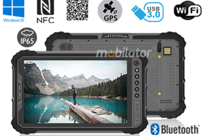 MobiPAD 9TS-M - wodoodporny tablet z NFC i skanerem 2D Newland N1, Intel i5-8200Y, 16GB RAM, 512GB ROM, ekran dotykowy 8 cali, odporny na upadki, pancerny tablet z normą IP65, LTE 4G, wytrzymały tablet do pracy w terenie i magazynach