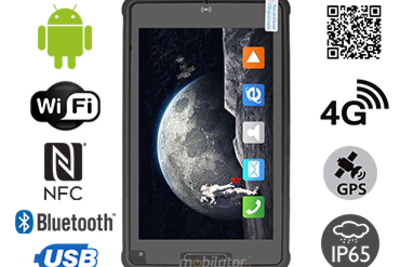 MobiPAD 8TS-5A - Profesjonalny tablet wytrzymały na wodę i pył, Android 11, NFC, ekran Full HD 1920x1200, procesor 8-rdzeniowy, Skaner 2D Newland N1, LTE, WiFi, odporny na wstrząsy i upadki, tablet do logistyki i przemysłu