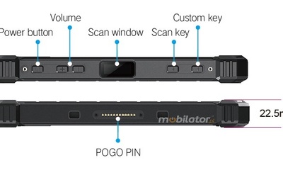 Mobipad 08DS-RTYF (i7) v.1 - Powerful 8inch industrial tablet with Core i7, 16GB RAM + 256GB SSD, IP67, GPS, 4G - mobile office in extreme conditions