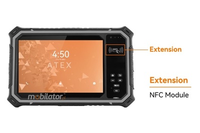 MobiPad Tex08 v.1 - ATEX-Resistant Tablet 8-inch - Android, 1000 nits, 8/128GB, LTE/GPS, 18900mAh - High-Capacity Battery